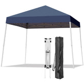 Oneofics canopy front view showing full 10x10 shelter and shaded area for events
