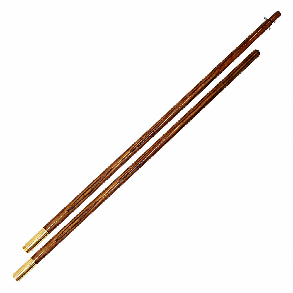 Online Stores oak flagpole front view showing polished finish and elegant presence