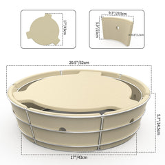 onlyfire close-up of ceramic core showing heat retention and efficiency