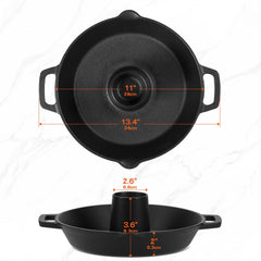 Onlyfire close-up of pre-seasoned cast iron surface highlighting nonstick benefit