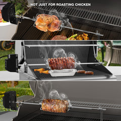 onlyfire electric motor mounted on bracket demonstrating steady rotation benefit