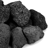 Onlyfire 10 lb bag of large black lava rock showing packaging and quantity benefit