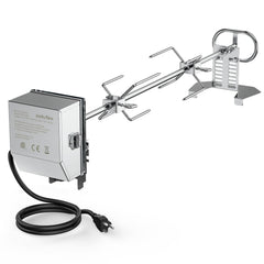 onlyfire front packaging showing complete rotisserie kit and components for easy setup