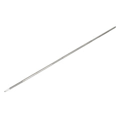 onlyfire front view of assembled spit rod showing durable stainless steel finish and versatility
