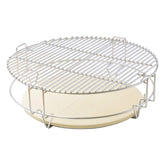 onlyfire front view of full grate system showing expanded cooking surface and versatility