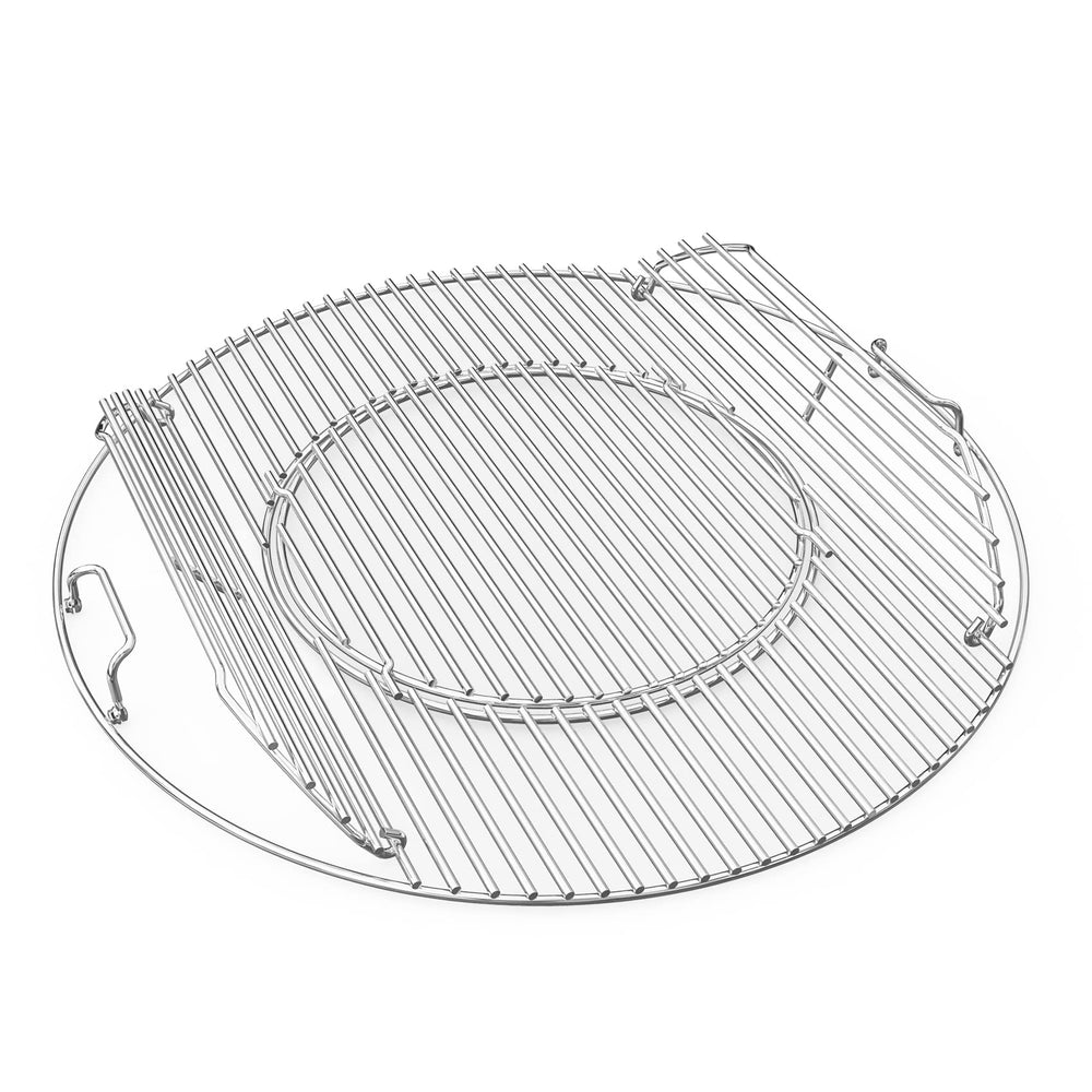 onlyfire front view of full 21.5" stainless cooking grate showing durable build and fit