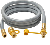 onlyfire front view showing full 12 ft hose assembly and fittings for reliable connections
