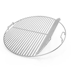 onlyfire front view of stainless steel cooking grate showing full surface and fit benefit