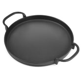 onlyfire griddle front view showing drop-in fit and sturdy handles for easy lifting