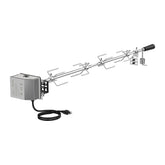 onlyfire assembled rotisserie kit mounted on grill showing complete setup and convenience