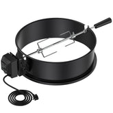 onlyfire rotisserie ring front view showing snug fit and heat-resistant finish