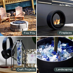 Onlyfire spread across gas fireplace floor concealing burner and improving look