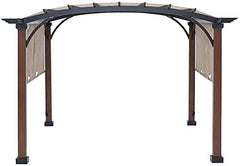 ontheway front view of beige canopy showing full coverage and neat fit benefit