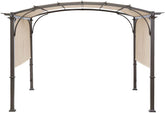 ontheway front view of replacement pergola cover showing neat beige finish and easy swap benefit