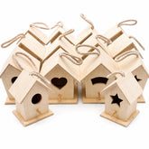 Oojami front pack display showing twelve ready-to-decorate houses for group crafts