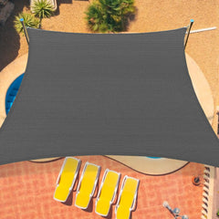 OOTONAT front view of dark grey shade sail offering cool patio coverage