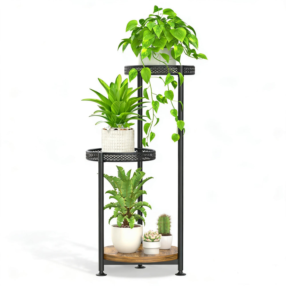 Oppro front view showing sleek metal frame and space-saving corner benefit