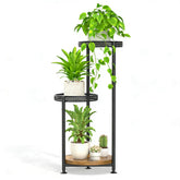 Oppro front view showing sleek metal frame and space-saving corner benefit