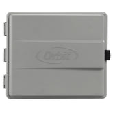 Orbit cabinet front closed showing weatherproof door and keyed lock for secure outdoor protection