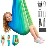 OrbitShell front view showing full cocoon swing and calming color benefit