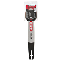Close-up of Oregon micro-chisel cutters on chain highlighting fast cutting and easy sharpening