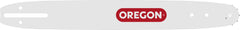 Oregon guide bar front view showing fitment details for accurate replacement