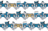 Oregon M72 SpeedCut three-pack front packaging showing chain set and fit details