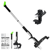 ORIENTOOLS front view of weeder showing head and handle, easy upright weeding
