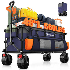 Originsure front view unfolded showing large cargo space and easy loading
