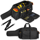 ORKELS front view of case showing zipper and durable exterior for secure transport