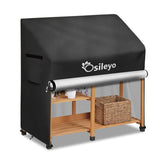 Osileyo front view of cover on potting bench showing full protection and neat fit