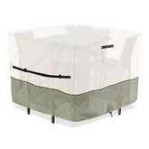 Osileyo front view of cover protecting square bar set with weatherproof benefit