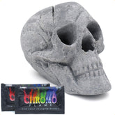OSKER skull front view showing dramatic flame pathways and decorative benefit
