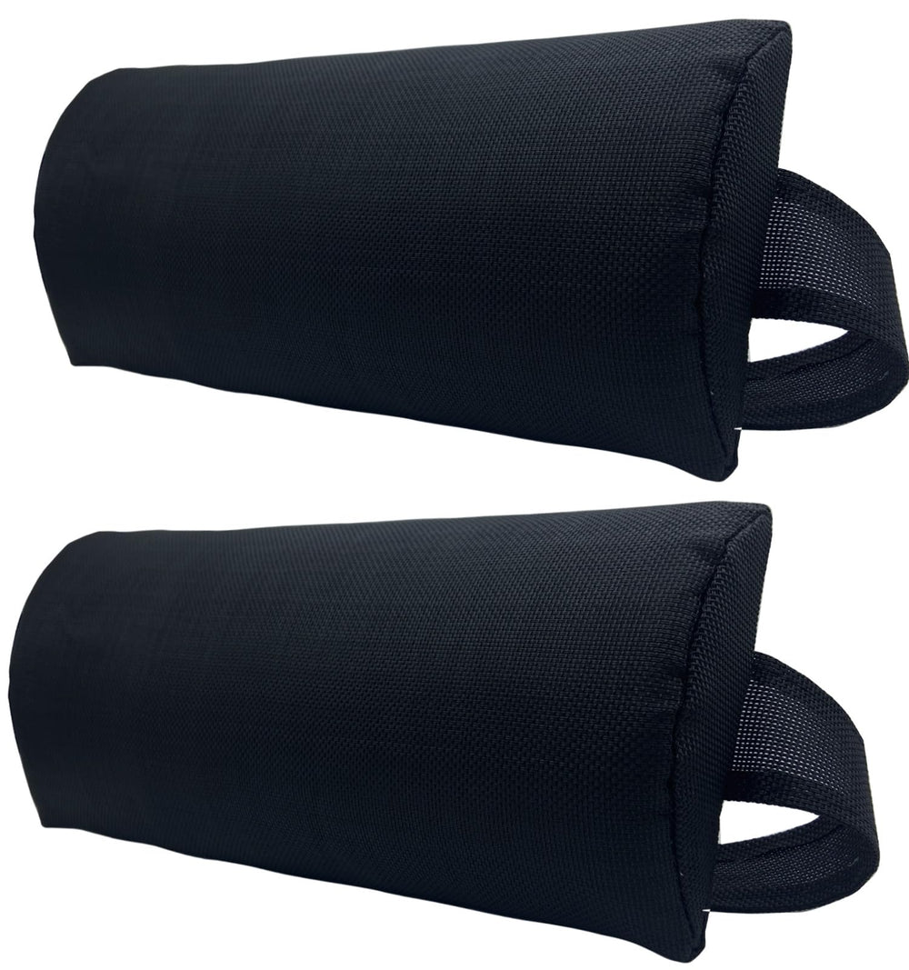 Ostlttyn front view of two head pillows showing compact packaging and portability benefit