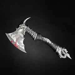 Otakumod blade closeup highlighting stainless steel and engraved dragon detail