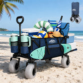 OTIATrail X800 front view packed with beach items showing large capacity benefit