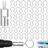 Otoolling kit front view showing tool and 100 galvanized ties, fast installation benefit