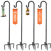 Ottsuls front view shepherd hook showing full pole and top hook, easy hanging benefit