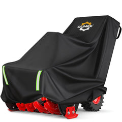 OUMEE front view on snow blower showing snug fit and weather protection