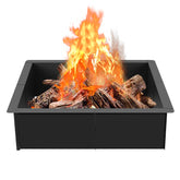 OUSHENG front view of square fire ring showing durable build and stable shape