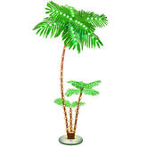 OUSHENG palm trees front view showing trio design and bright LEDs