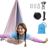 OUTREE swing front view showing double-layer fabric and cozy shape for calming
