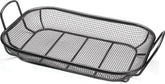 Outset mesh roasting pan front view showing non-stick finish and handles for easy transfer