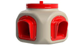 OverEZ Compact Feeder front view showing rainproof design and space-saving benefit