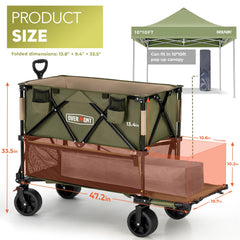 Overmont 7-inch all-terrain wheel close-up for smooth off-road hauling