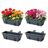 OYEAL front view of four planter boxes showing compact design and quick setup benefit