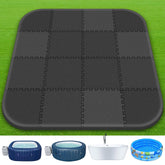 Oyrlize front view assembled hot tub mat showing stable base and protection