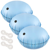 PAMASE front pack of three pool pillows showing contents and benefit of winter support