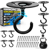 PAMAZY front view of 8-pack ceiling hooks showing robust design and dependable support
