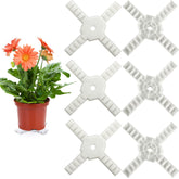 Panelee front view of six white risers showing minimal profile and neat design protecting floors